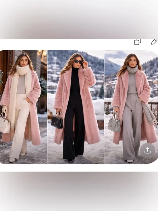 GORSKI NWT Pink Mink Long Coat - Picture 8 of 10